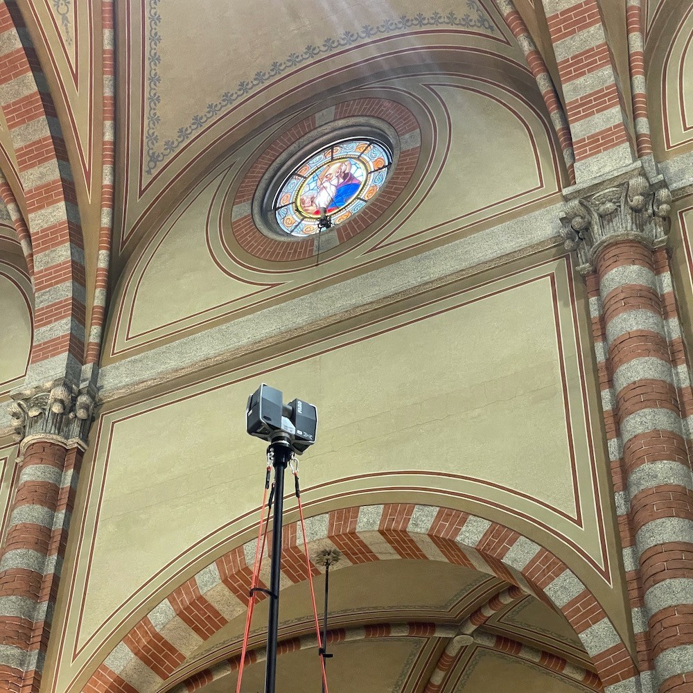 Rilievo Architettonico con Ortopiani (mediante Drone e Laser Scanner) della Chiesa del Santissimo Redentore (Milano)