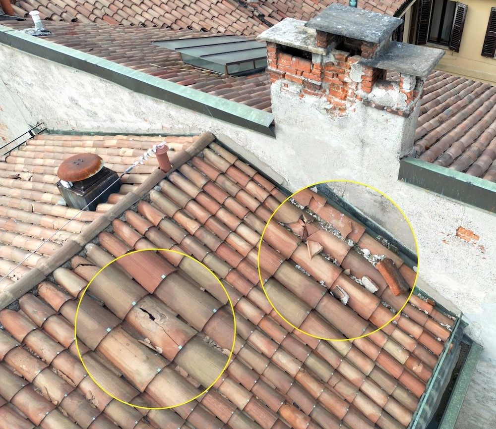 Ispezione Tetto dopo un Temporale mediante Drone (Milano)