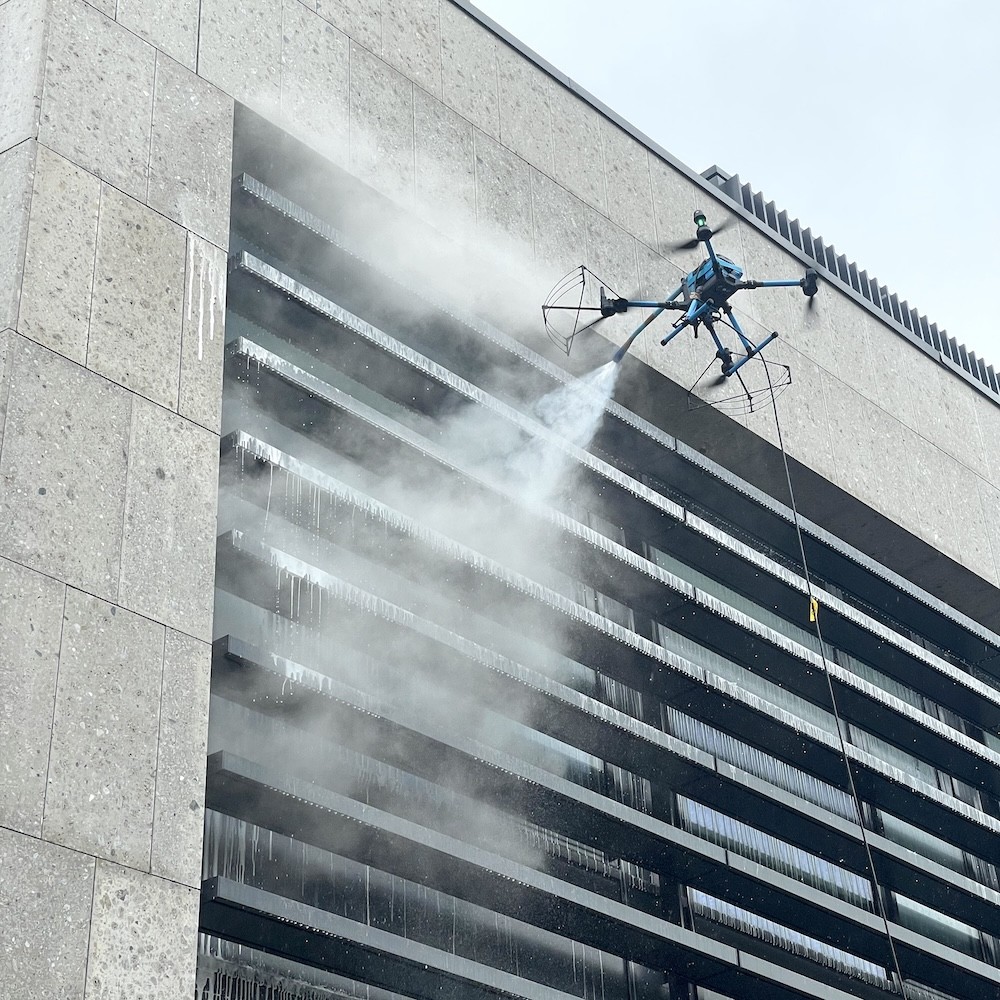 FACADE CLEANING and PHOTOVOLTAIC with DRONE