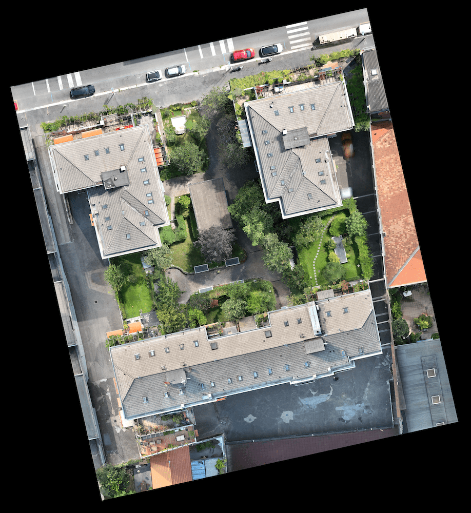 Rilievo e Modellazione BIM di un Condominio a Milano, con Drone e Laser Scanner