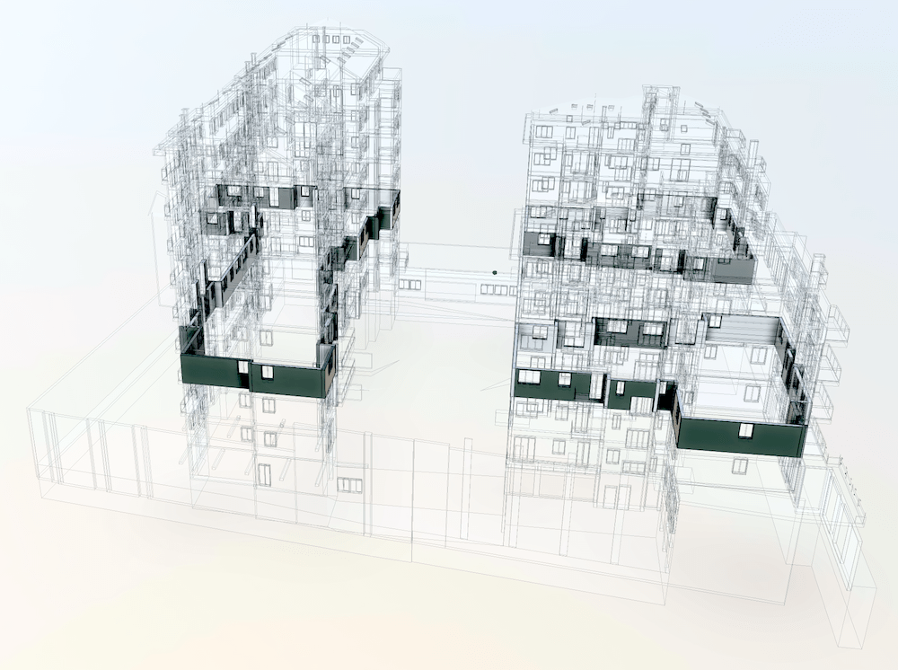 Rilievo e Modellazione BIM di un Condominio a Milano, con Drone e Laser Scanner