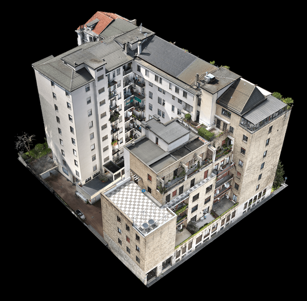 Rilievo di un condominio con drone (Milano)
