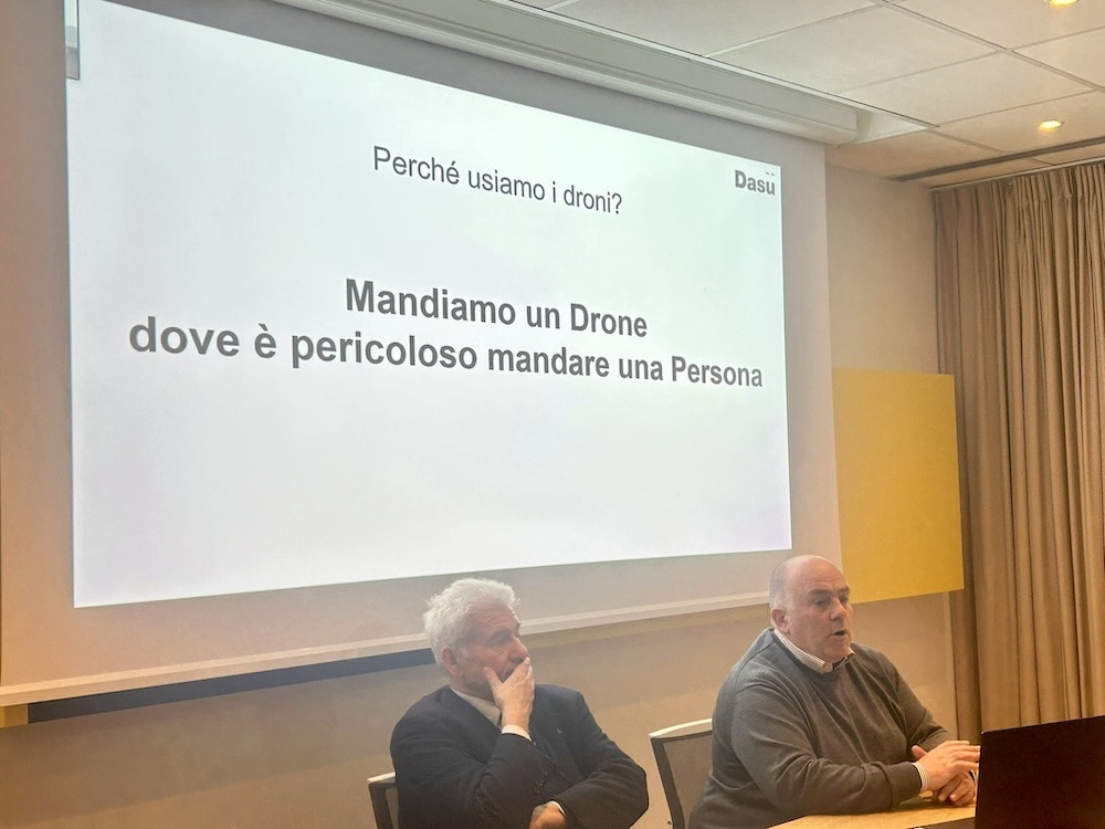 Dasù e Alessandro Farina a parlare di Droni al Convegno UNAI per Amministratori di Condominio (Milano)