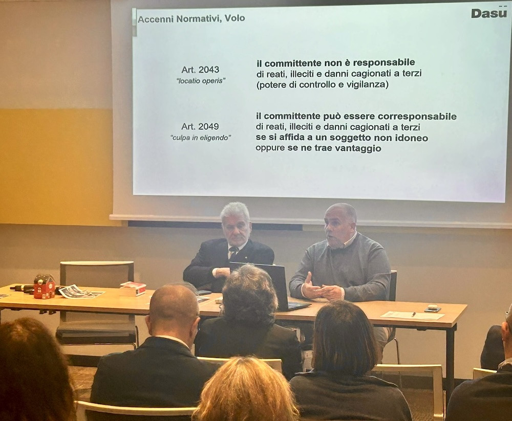 Dasù e Alessandro Farina a parlare di Droni al Convegno UNAI per Amministratori di Condominio (Milano)