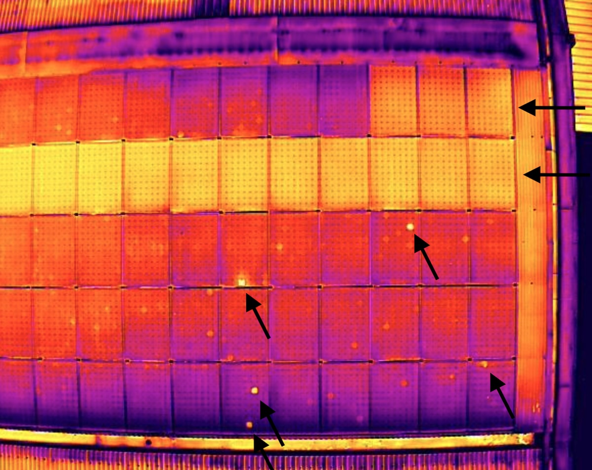 Controllo Antincendio di Impianto Fotovoltaico tramite Termografia con Drone (San Giuliano Milanese - MI)