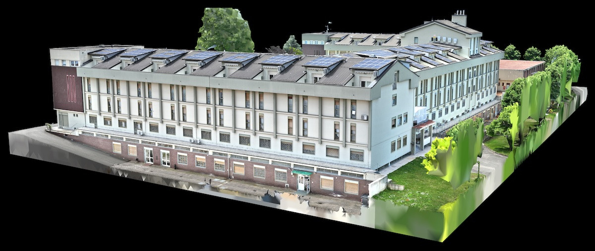 Rilievo CAD con Drone e Laser Scanner di una RSA di Alessandria