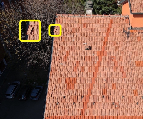 Contorllo Periodico con Drone del Tetto e delle Tegole Condominiali (Milano)